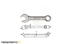 Mini Chave de Boca Luneta 17 mm Teng Tools 6005M17