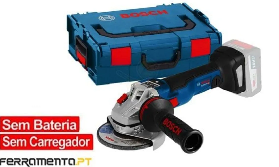 Mini Rebarbadora 18V Bosch GWS 18V-125 C + L-BOXX