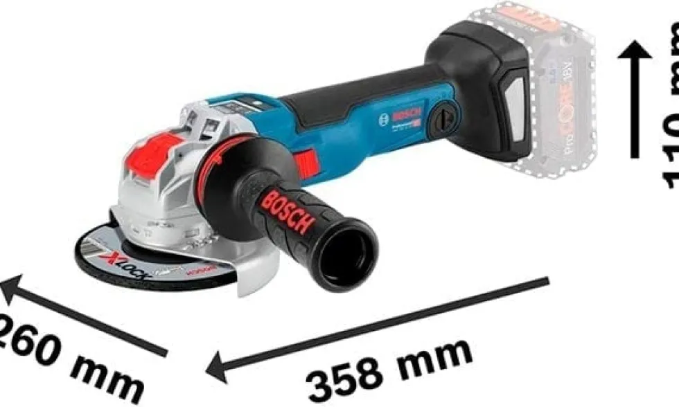 Mini-Rebarbadora X-LOCK 125mm GWX 18V-10 SC Bosch 06017B0402