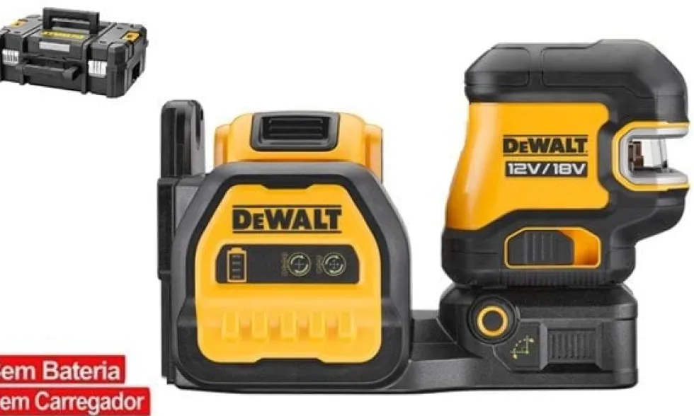 Nível Laser Cruzado e 5 Pontos 12/18V DeWalt DCE825NG18-XJ