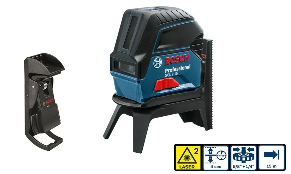 Nível Laser de linha Bosch GCL 2-15 + RM1 Professional 0601066E02