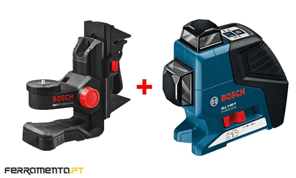 Nível Laser de linhas 360º Bosch GLL 2-80 P + Suporte BM 1Professional