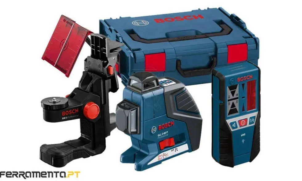 Nível Laser de linhas 360º Bosch GLL 2-80 P Professional + BM 1 + LR 2