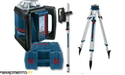 Nível Laser Giratório 500m Bosch GRL 500 HV + LR50 + BT170 + GR 240