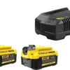 Pack 2 Baterías V20 18V 4Ah + Carregador Stanley CPROF767