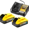 Pack de 2 baterias POWERSTACK XR 18V ​​5Ah Li-Ion DeWalt DCB1104H2-QW