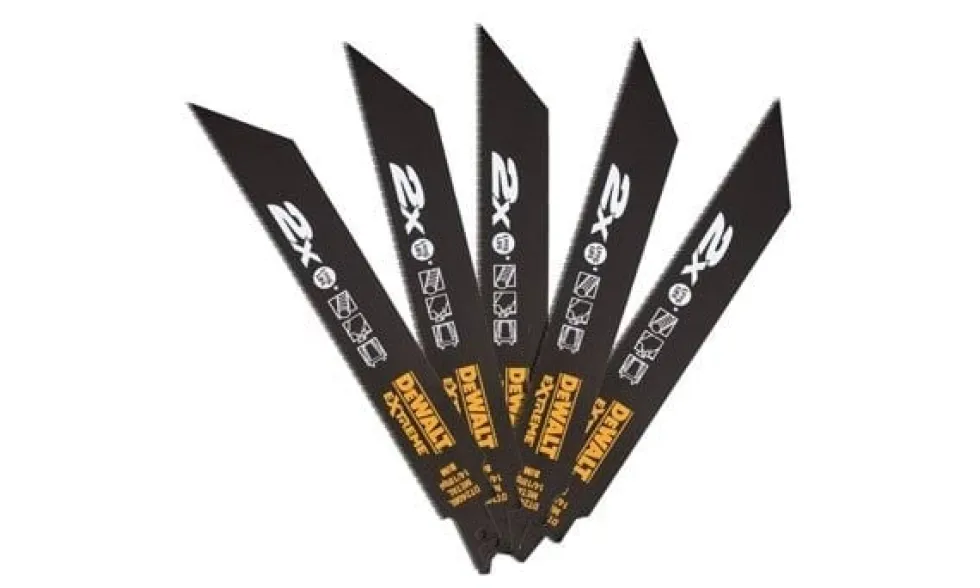 Pack 5 Lâminas Extreme 2X BIM p/ Serra Sabre DeWalt DT2408L-QZ