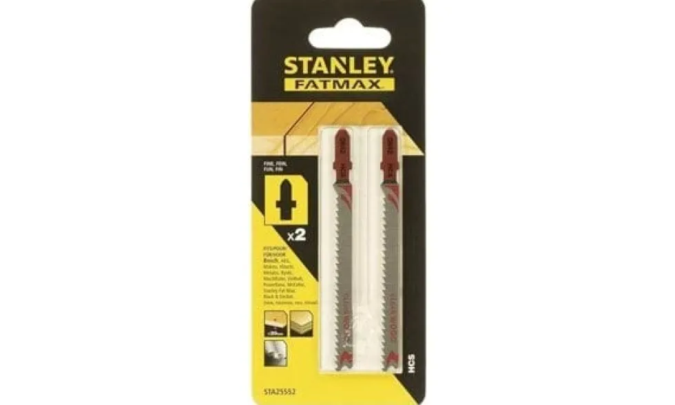 Pack 2 Lâminas FATMAX HCS para Madeira (<30mm) Stanley STA25552-XJ