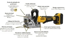 Ranhuradora XR 18V Dewalt DCW682NT