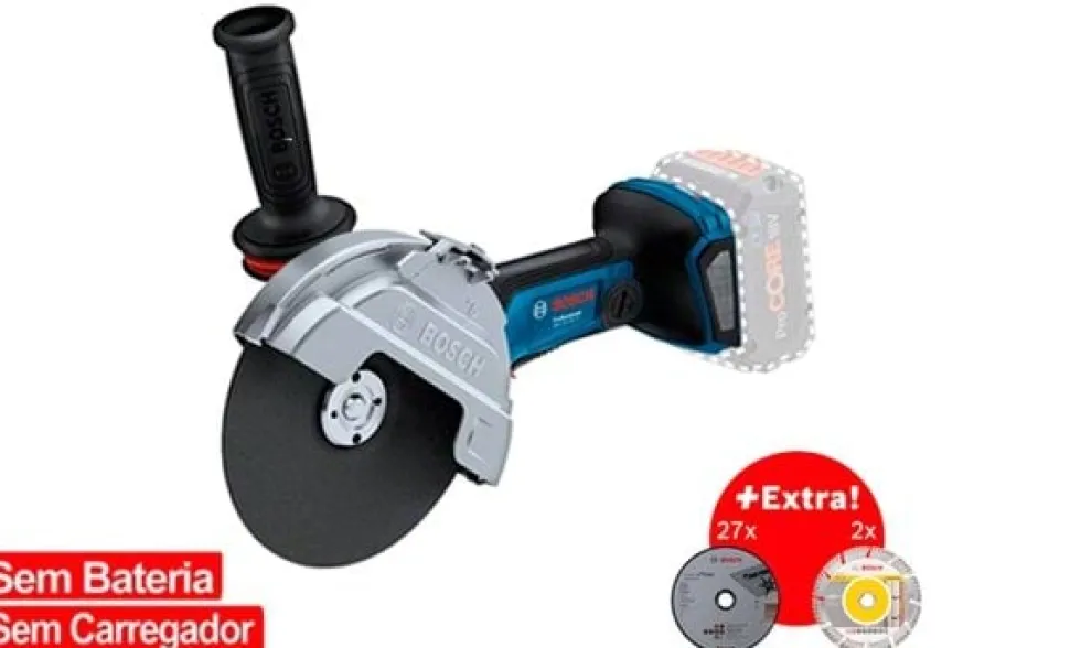 Rebarbadora 180mm GWS 18V-180 PC +25 discos Bosch 0615990N10