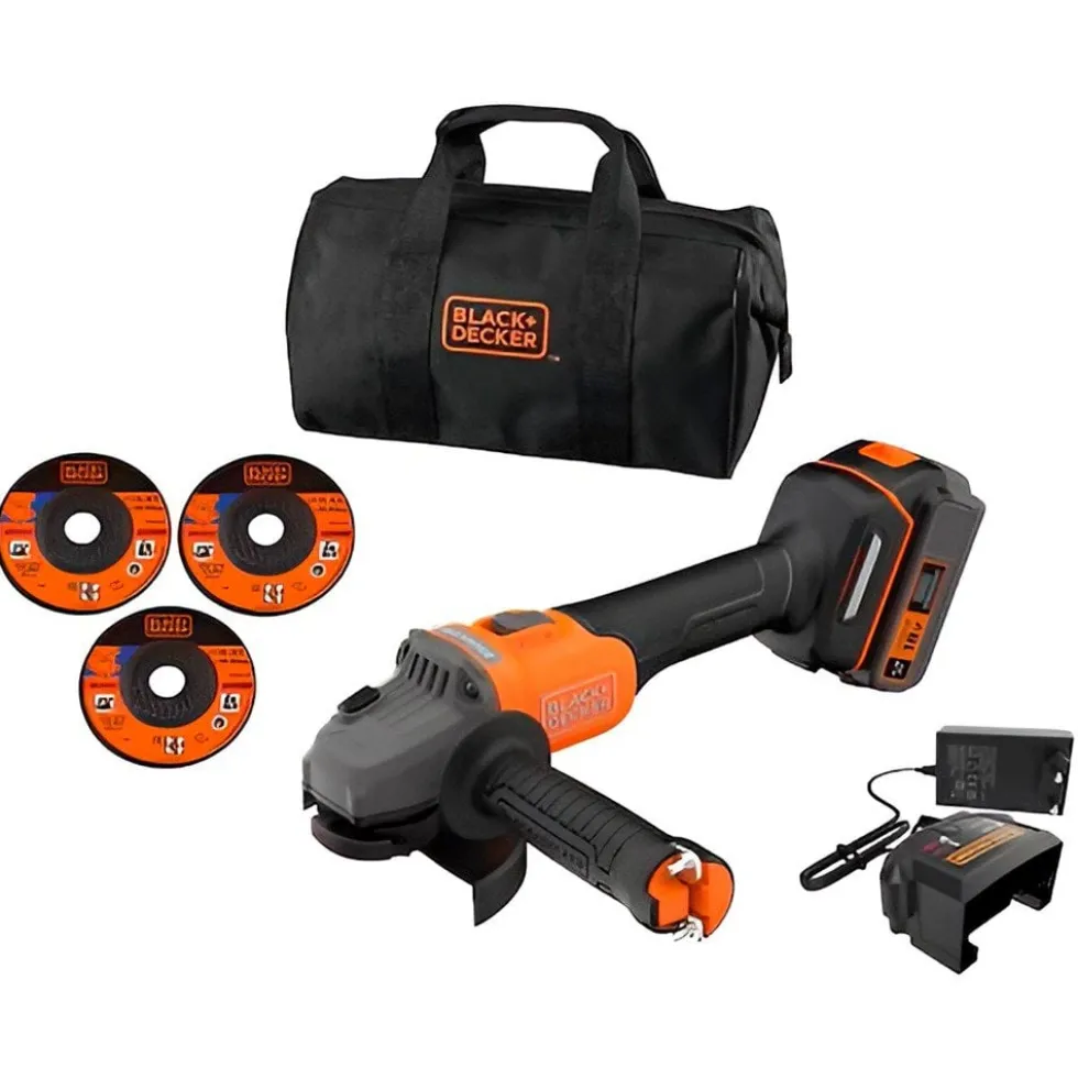 Rebarbadora 18V Brushless 115mm4Ah Black Decker BCG6L8F1S-QW