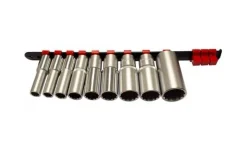 Régua com 9 chaves de caixa 1/2” longas bihexagonais Kroftools 1238