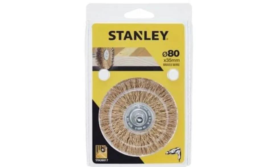 Roda de Arame de Latão 80x40mm p/ Madeira Stanley STA36017-XJ