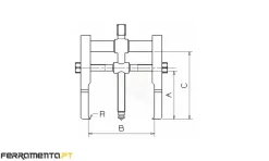 Saca Rolamentos 120 mm Forza 1904