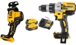 Serra Sabre XR 18V Dewalt DCS369NT-XJ + Berbequim Com Percussão Sem Escovas XR 18V Dewalt DCD996NT-XJ