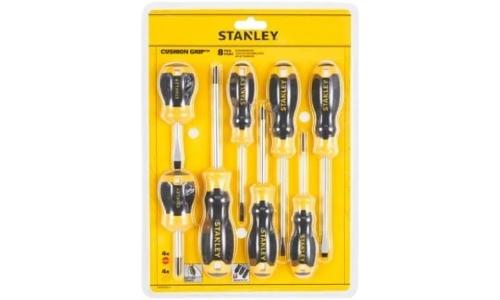 Stanley Conjunto Chaves de Fenda Cushion Grip - 8 Pcs STHT16167-0
