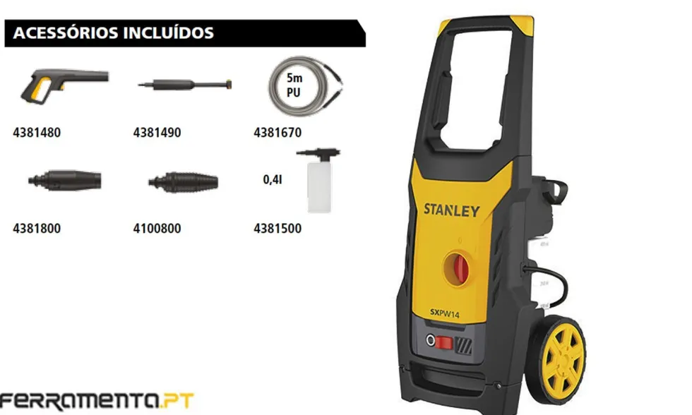 Stanley Lavadora de Alta Pressão 1400W 110 Bar SXPW14E