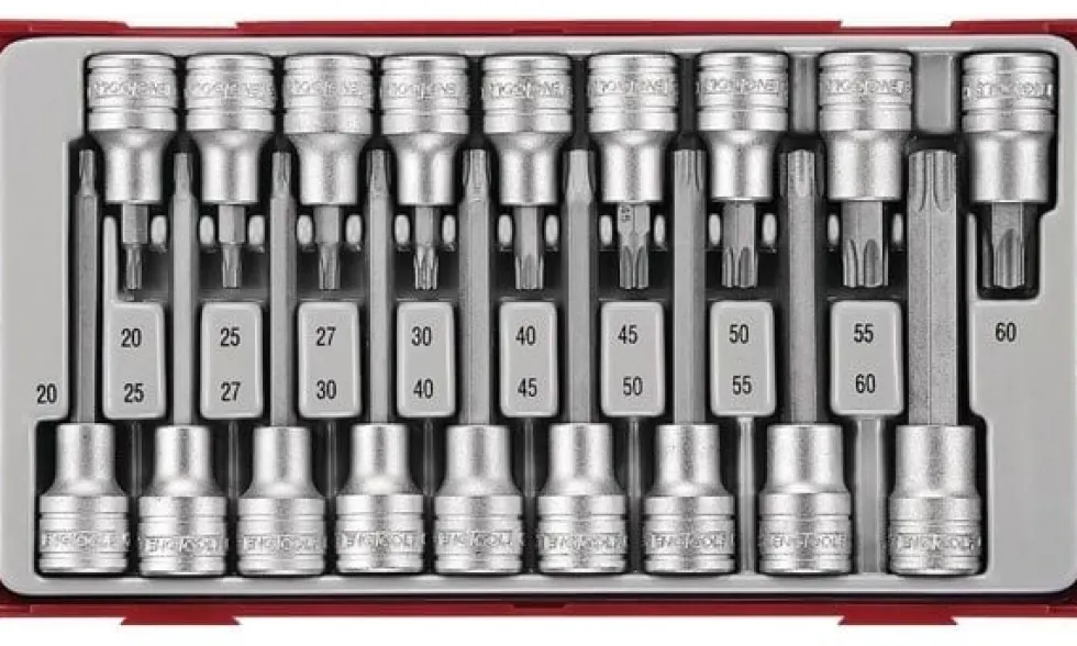 Tabuleiro de Chaves de Caixa Bit Torx 1/2" Teng Tools TTX18
