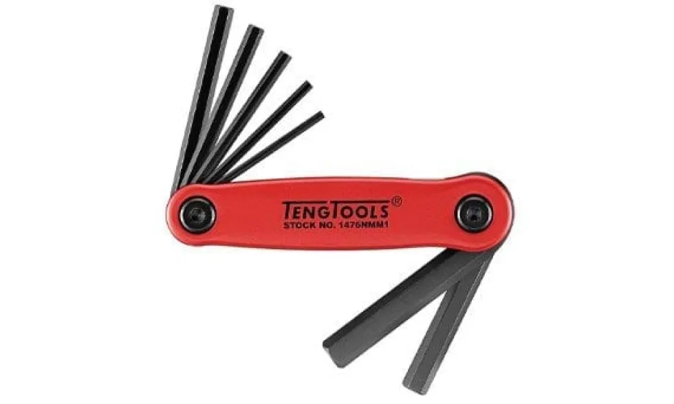 Teng Tools Jogo de Chaves Allen Retráteis 2,5-10mm 7Pcs 1476NMM1