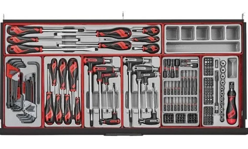 Teng Tools Kit Carro de Ferramentas Pro Cabinet TT 37” 1004 Pcs TCMM1004NBK1