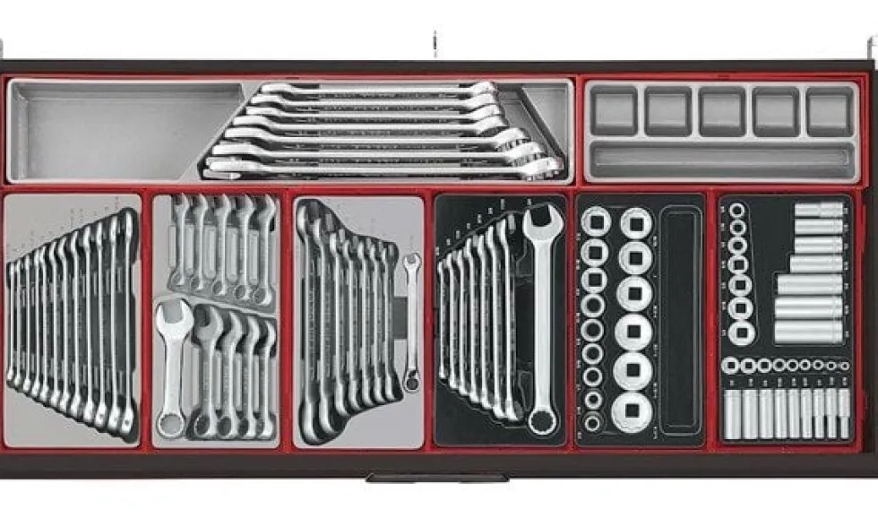 Teng Tools Kit Carro de Ferramentas Pro Cabinet TT 37” 1004 Pcs TCMM1004NBK1
