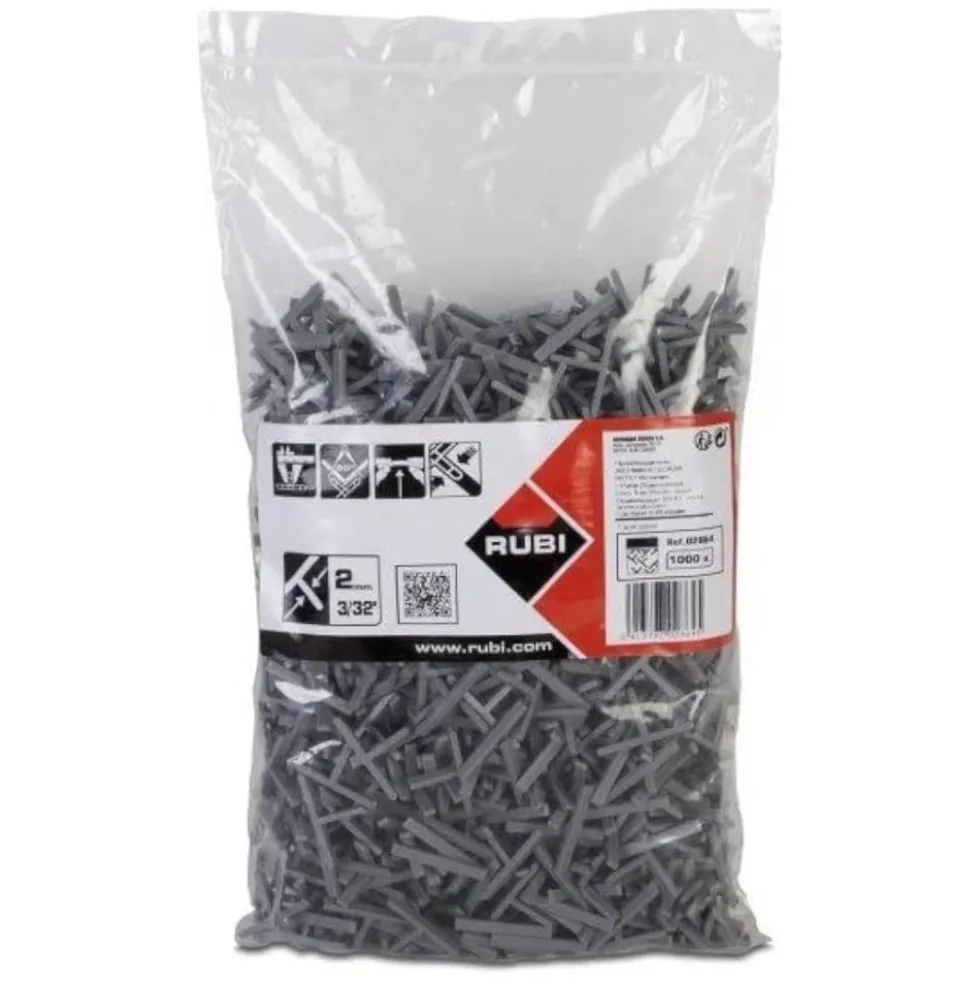 “T” p/ Juntas 2 mm. (B-1000 un.) Rubi 2864